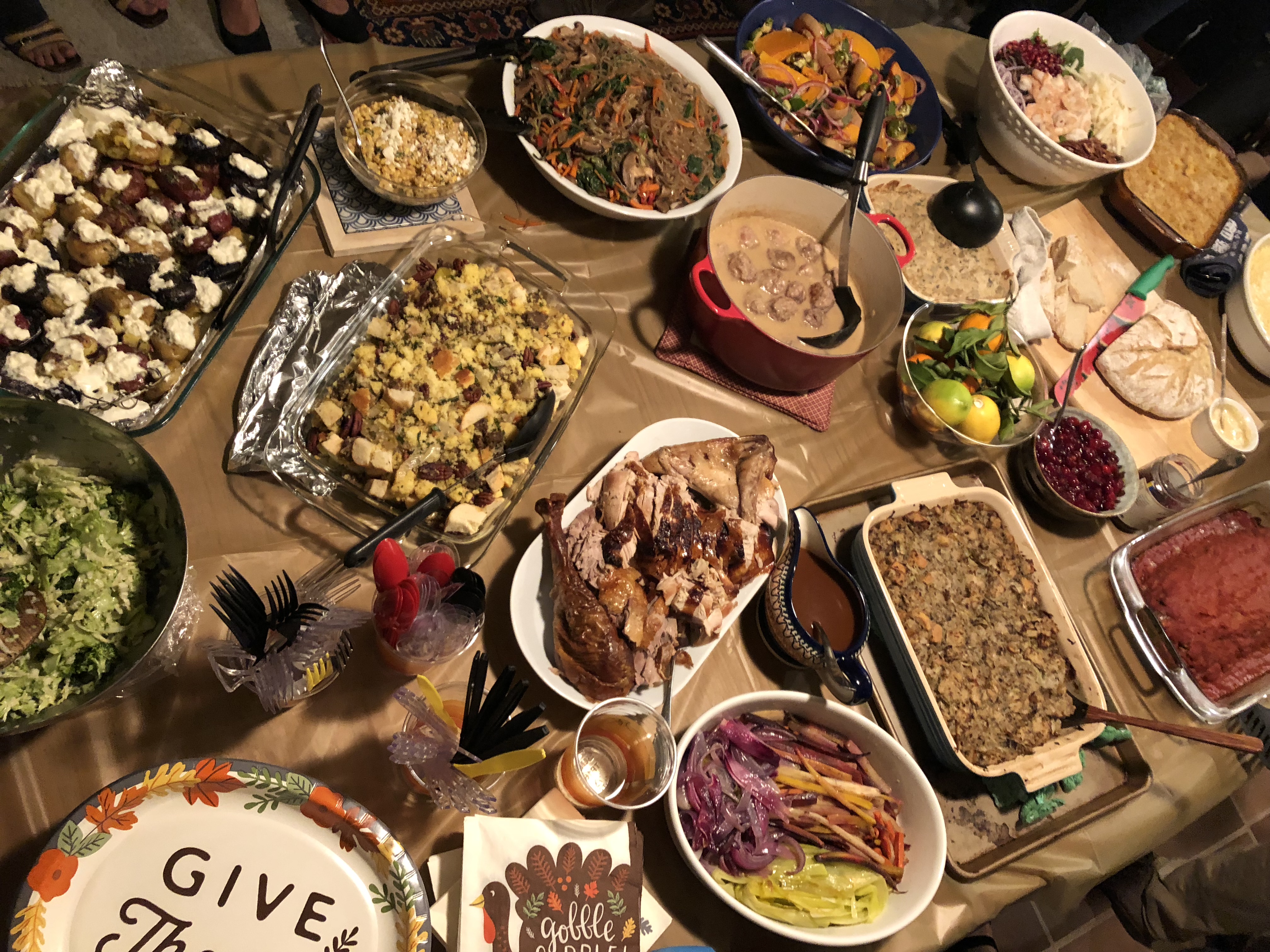 Friendsgiving spread